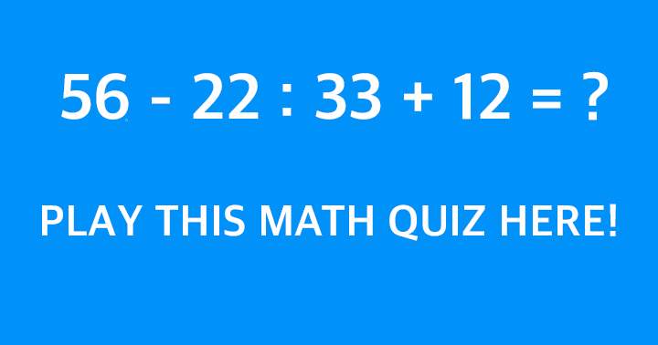 Mathematics Quiz