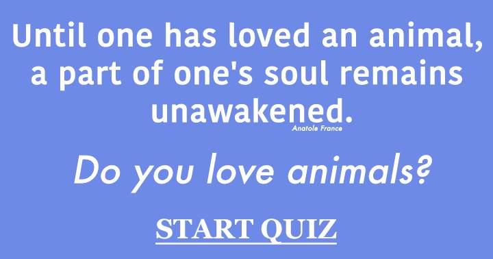 Do you love animals?