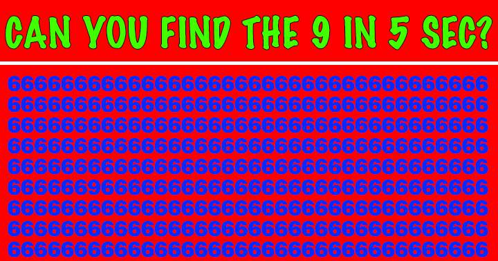 If you saw the 9 in 5 sec you stand a chance in this Math Quiz