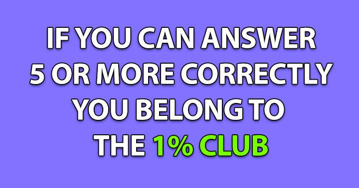 Are you in the 1% club?