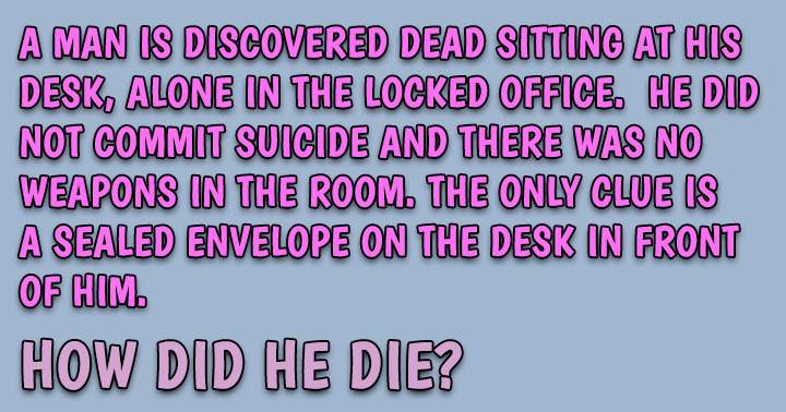 How did the man die?