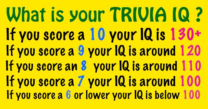 What is your trivia IQ?