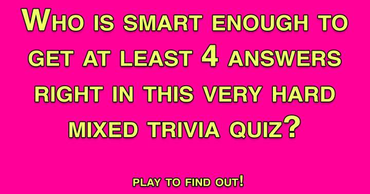 Challenging Miscellaneous Trivia Quiz.