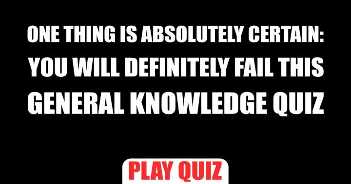 Quiz on miscellaneous information