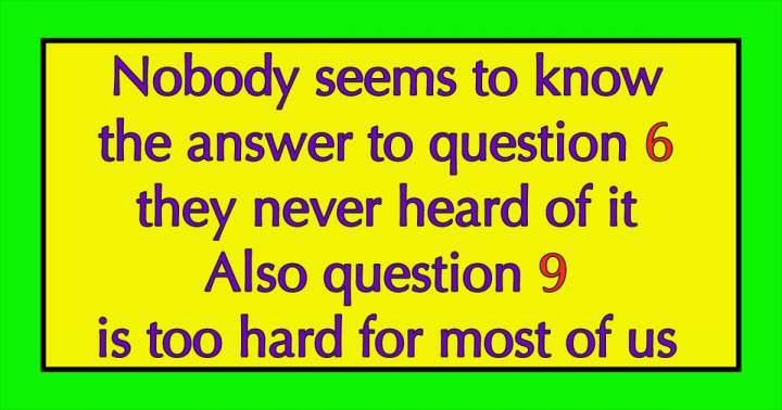 '10 Questions That Pose a Great Challenge'