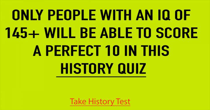 Quiz that challenges history