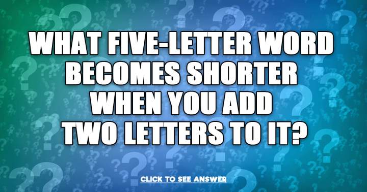 Are you able to crack this riddle?