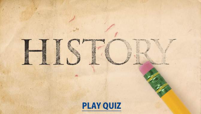 Quiz on historical events.