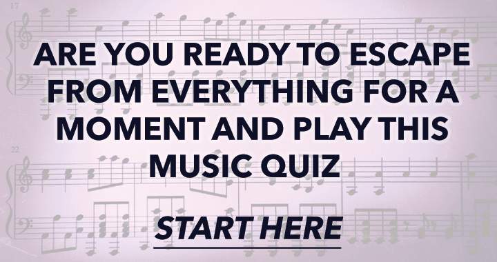 Indulge in a brief respite from your day and partake in this music quiz.