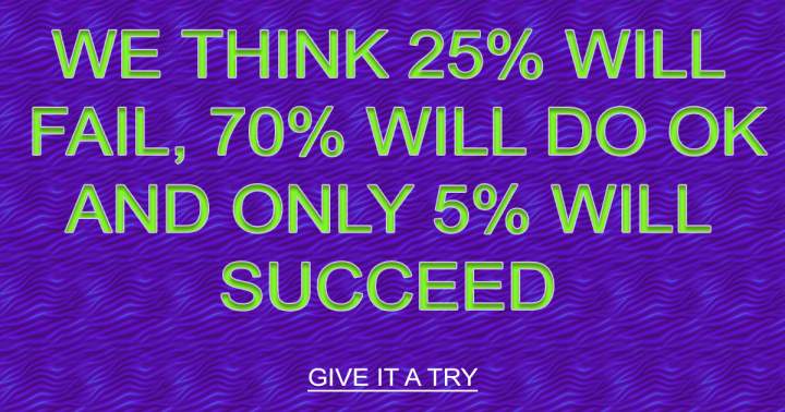 Ensure that you fall outside the 25% category.