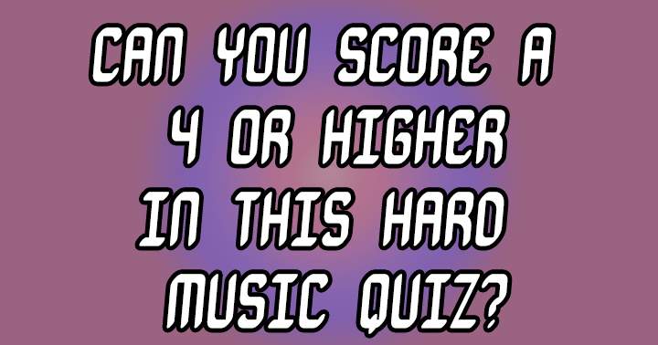 Challenging Music Quiz