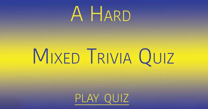 Trivia Quiz with a Mix of Questions