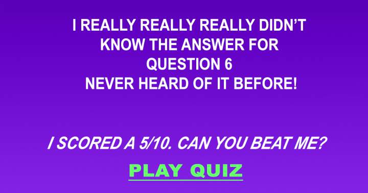 Quiz testing general knowledge.