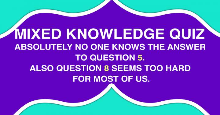 Banner for Quiz on Various Topics
