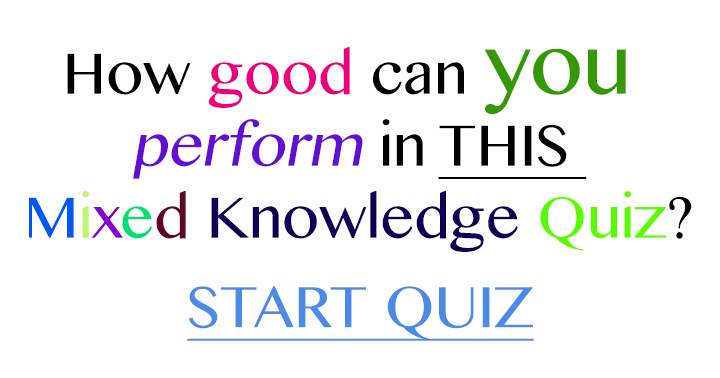 Quiz on various topics