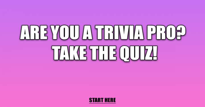 Do you excel at trivia?