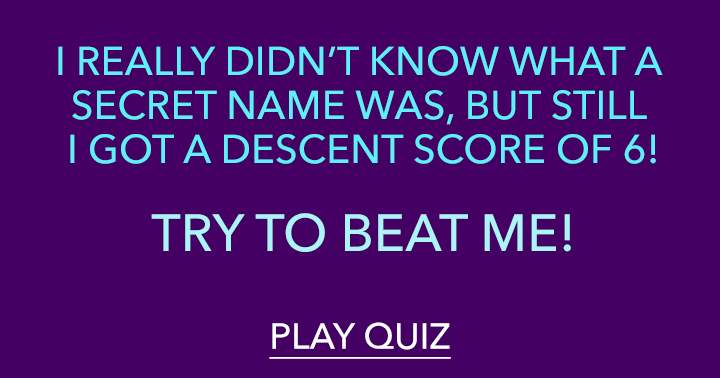 A Quiz on General Knowledge