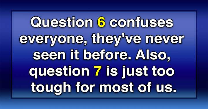 Banner for You'll find that many questions are far too difficult for you!