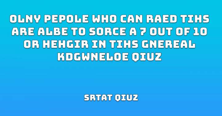 General Knowledge Quiz