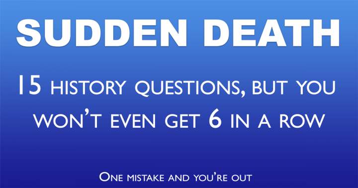 Sudden Death Quiz