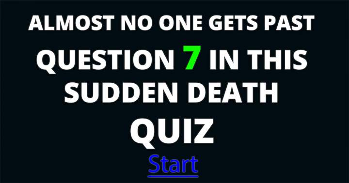 Sudden Death Quiz