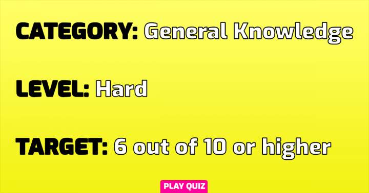 HARD General Knowledge Quiz