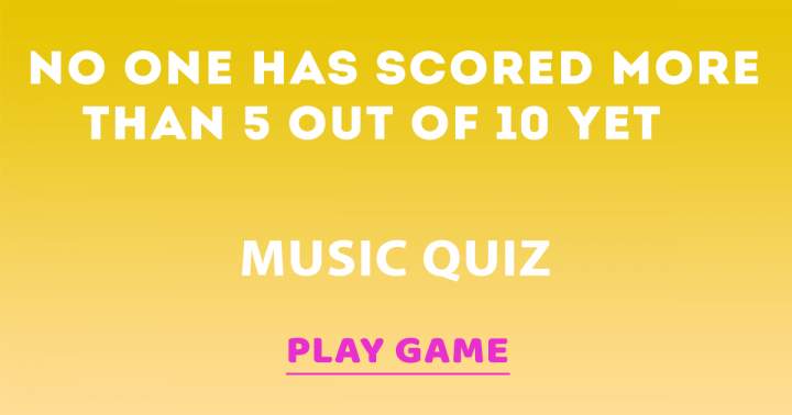 Music Quiz For Intelligent People