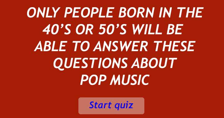 Impossible pop music quiz