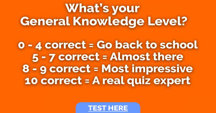 Banner for What's your General Knowledge Level?