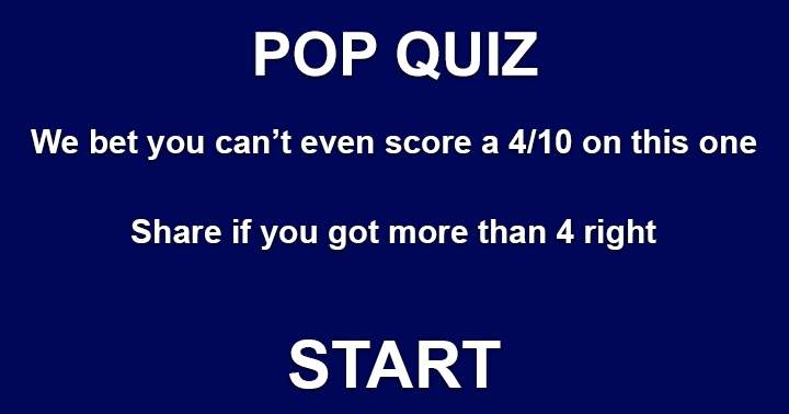 Pop music quiz.