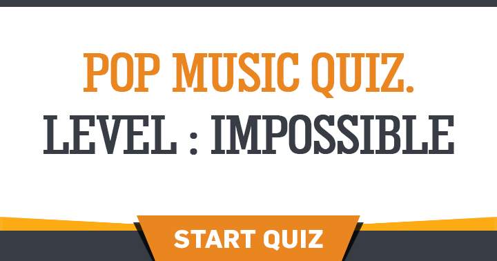 Banner for Pop Music Quiz. Level: Impossible