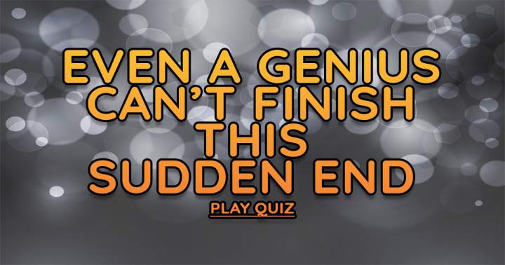 Mixed Sudden End Quiz