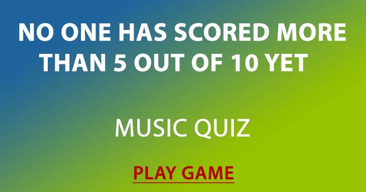 Music quiz for intelligent people