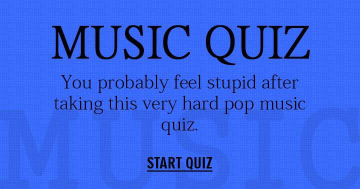 Take this hard Pop Music quiz but don't feel stupid if you failed!