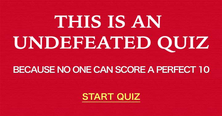 Undefeated Quiz